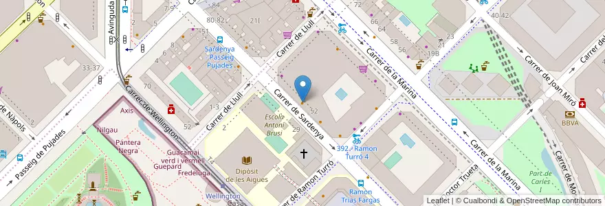 Mapa de ubicacion de Casa de Lina en اسپانیا, Catalunya, Barcelona, Barcelonès, Barcelona.