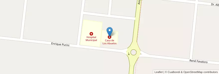 Mapa de ubicacion de Casa de Los Abuelos en Argentine, Province De Buenos Aires, Partido De General Pinto.