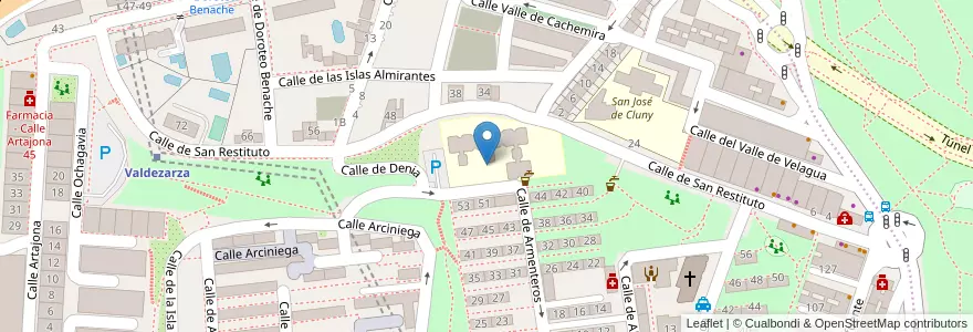 Mapa de ubicacion de Casa de Niños Daniel Vázquez Díaz en 西班牙, Comunidad De Madrid, Comunidad De Madrid, Área Metropolitana De Madrid Y Corredor Del Henares, Madrid.