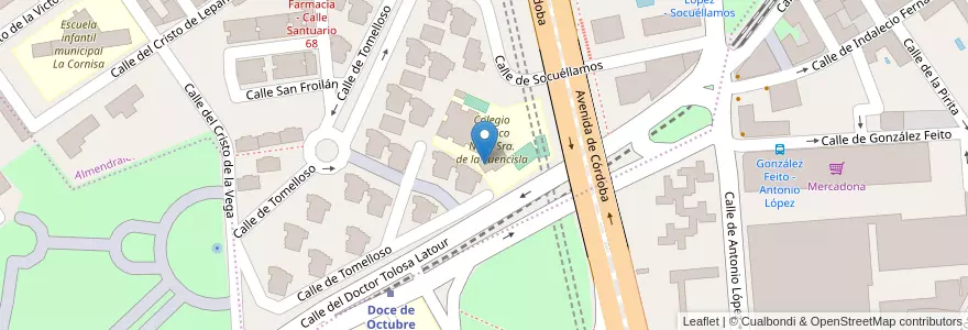 Mapa de ubicacion de Casa de Niños Ntra. Sra. de la Fuencisla en 스페인, Comunidad De Madrid, Comunidad De Madrid, Área Metropolitana De Madrid Y Corredor Del Henares, 마드리드.