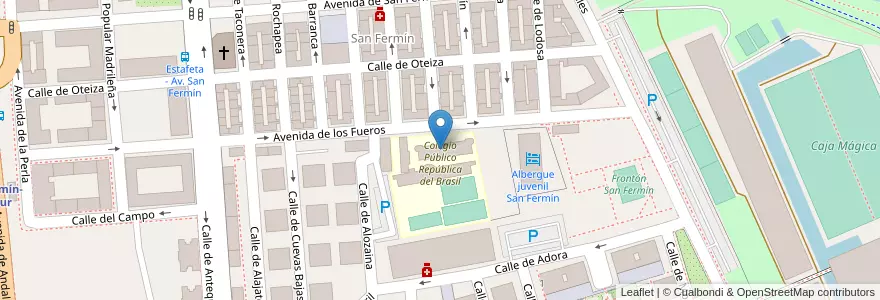 Mapa de ubicacion de Casa de Niños República del Brasil en Sepanyol, Comunidad De Madrid, Comunidad De Madrid, Área Metropolitana De Madrid Y Corredor Del Henares, Madrid.