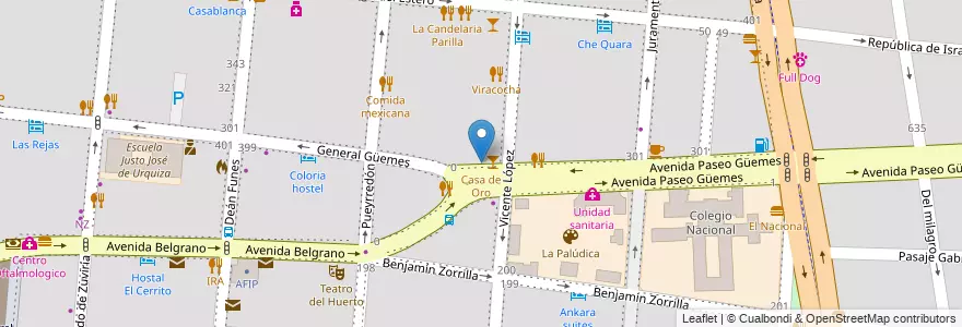 Mapa de ubicacion de Casa de Oro en 阿根廷, Salta, Capital, Municipio De Salta, Salta.