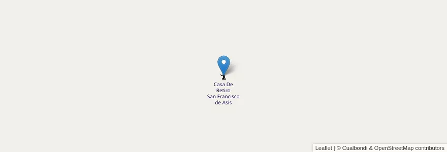 Mapa de ubicacion de Casa De Retiro San Francisco de Asis en Аргентина, Кордова, Departamento Tercero Arriba, Municipio De Río Tercero, Pedanía Salto.