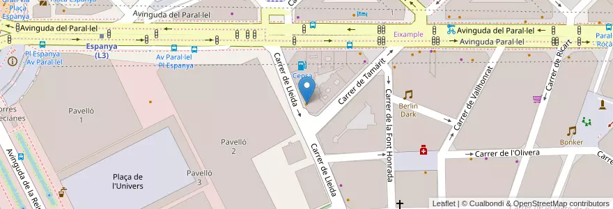 Mapa de ubicacion de Casa de Tapas Cañote en 西班牙, Catalunya, Barcelona, Barcelonès, Barcelona.