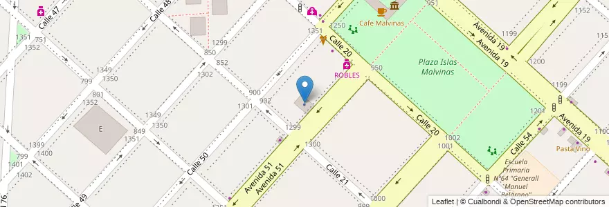 Mapa de ubicacion de Casa Del Agrimensor, Casco Urbano en Argentinië, Buenos Aires, Partido De La Plata, La Plata.