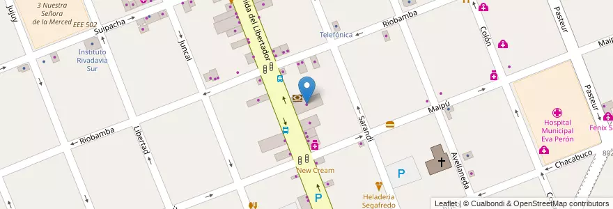 Mapa de ubicacion de Casa del Audio en Arjantin, Buenos Aires, Partido De Merlo, Merlo.