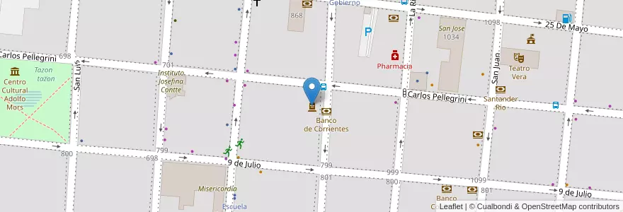 Mapa de ubicacion de Casa del Gobernador Manuel Lagraña en アルゼンチン, コリエンテス州, Departamento Capital, Corrientes, Corrientes.