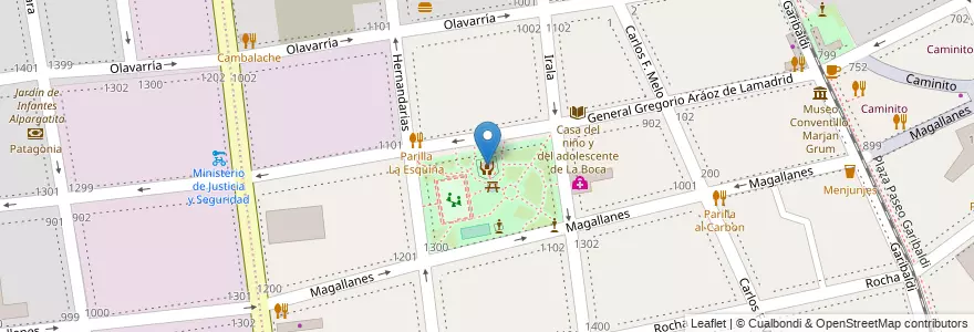 Mapa de ubicacion de Casa del niño y el adolescente (El Pabellón), Boca en Arjantin, Ciudad Autónoma De Buenos Aires, Comuna 4, Buenos Aires.
