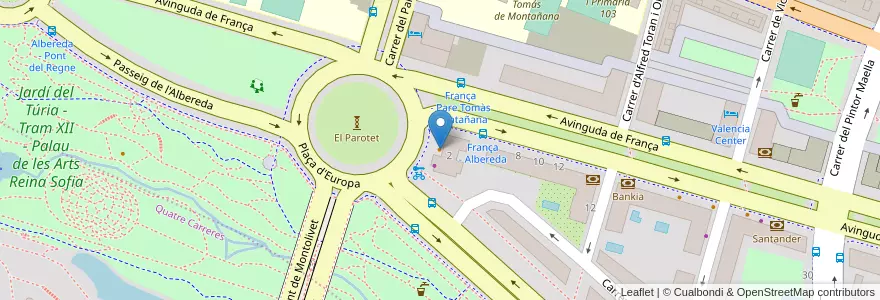Mapa de ubicacion de Casa Di Roma en スペイン, バレンシア州, València / Valencia, Comarca De València, València.