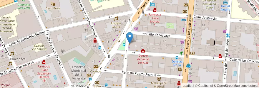 Mapa de ubicacion de Casa Ecuador en Spain, Community Of Madrid, Community Of Madrid, Área Metropolitana De Madrid Y Corredor Del Henares, Madrid.