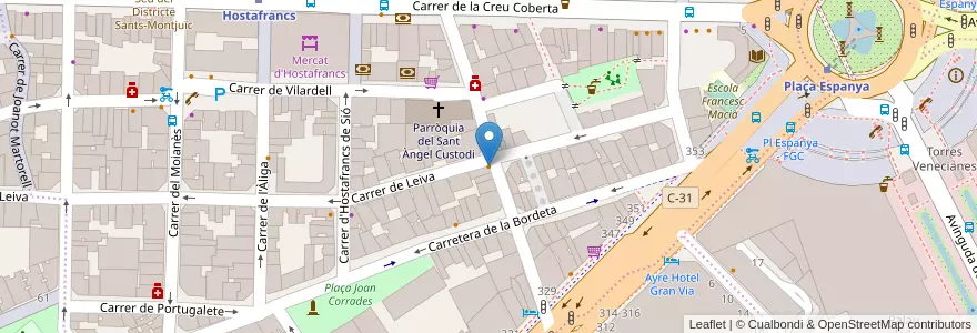 Mapa de ubicacion de Casa Farruco en اسپانیا, Catalunya, Barcelona, Barcelonès, Barcelona.