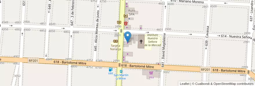 Mapa de ubicacion de Casa Ferrari en 阿根廷, 布宜诺斯艾利斯省, Partido De Tres De Febrero, Caseros.