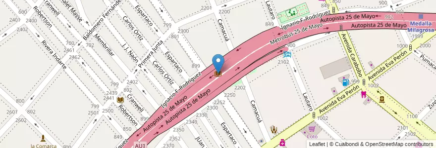 Mapa de ubicacion de Casa Flores, Flores en آرژانتین, Ciudad Autónoma De Buenos Aires, Comuna 7, Buenos Aires.