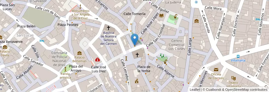 Mapa de ubicacion de Casa Gabriela en Spanje, Andalusië, Cádiz, Campiña De Jerez, Jerez De La Frontera.