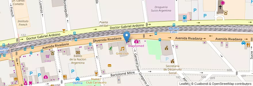 Mapa de ubicacion de Casa García en Argentina, Buenos Aires, Partido De La Matanza, Ramos Mejía.