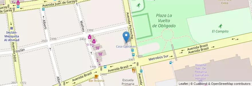 Mapa de ubicacion de Casa Garrahan, Parque Patricios en Argentinië, Ciudad Autónoma De Buenos Aires, Comuna 4, Buenos Aires.