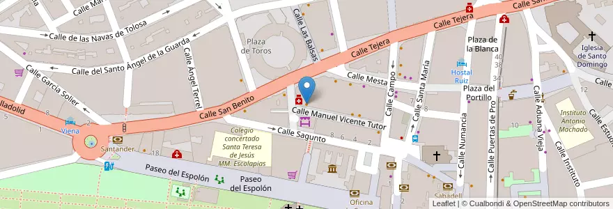 Mapa de ubicacion de Casa Garrido en İspanya, Castilla Y León, Soria, Soria, Comarca De Soria.