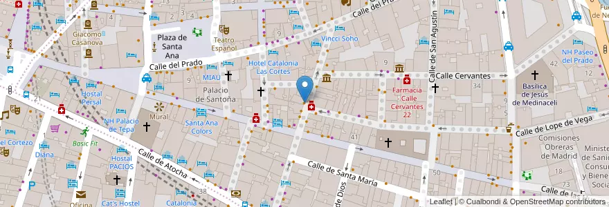 Mapa de ubicacion de Casa González en スペイン, マドリード州, Comunidad De Madrid, Área Metropolitana De Madrid Y Corredor Del Henares, Madrid.