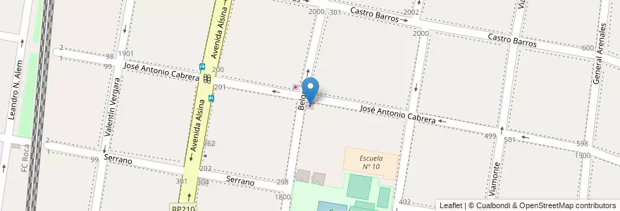 Mapa de ubicacion de Casa Gozzi en Argentine, Province De Buenos Aires, Partido De Lanús, Partido De Lomas De Zamora, Banfield.
