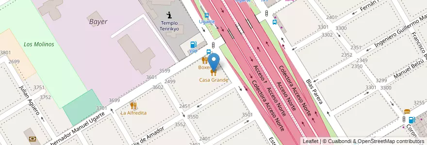 Mapa de ubicacion de Casa Grande en Arjantin, Buenos Aires, Partido De Vicente López, Vicente López.