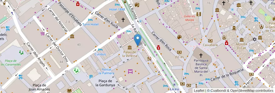 Mapa de ubicacion de Casa Guinart en إسبانيا, كتالونيا, برشلونة, بارسلونس, Barcelona.