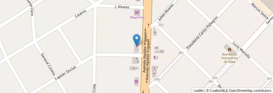 Mapa de ubicacion de Casa Heurgo en Arjantin, Buenos Aires, Partido De Almirante Brown, Glew.