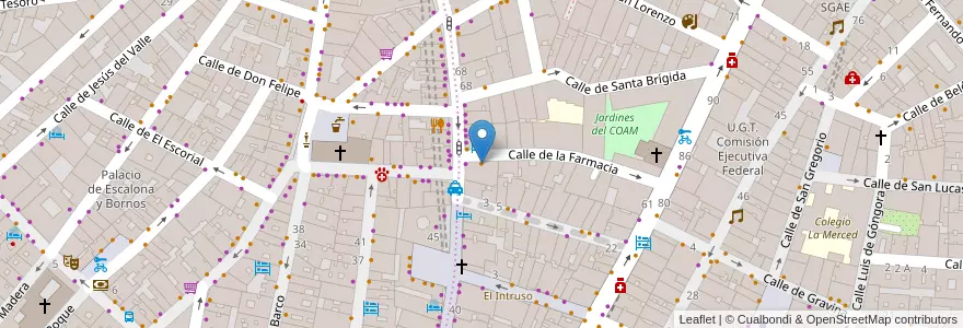 Mapa de ubicacion de Casa Hortensia en スペイン, マドリード州, Comunidad De Madrid, Área Metropolitana De Madrid Y Corredor Del Henares, Madrid.