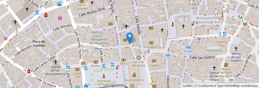 Mapa de ubicacion de Casa la Viuda en España, Andalucía, Sevilla, Sevilla.