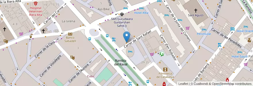 Mapa de ubicacion de Casa Leopoldo en Spain, Catalonia, Barcelona, Barcelonès, Barcelona.
