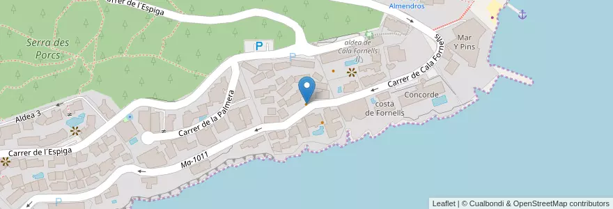 Mapa de ubicacion de Casa Luis en Spanje, Balearen, España (Mar Territorial), Serra De Tramuntana, Balearen, Calvià.