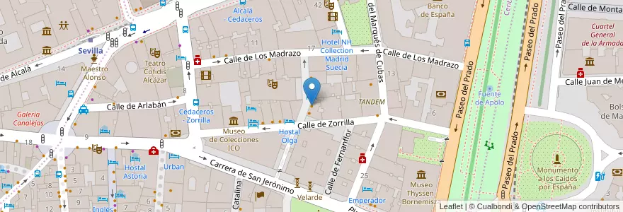 Mapa de ubicacion de Casa Manolo en Espanha, Comunidade De Madrid, Comunidade De Madrid, Área Metropolitana De Madrid Y Corredor Del Henares, Madrid.