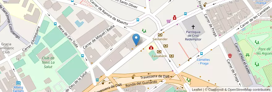 Mapa de ubicacion de Casa Manzanares en Испания, Каталония, Барселона, Барселонес, Барселона.