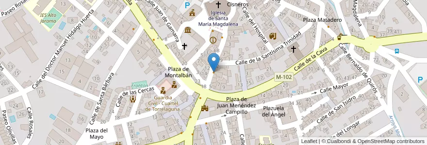 Mapa de ubicacion de Casa Moraleda en Espanha, Comunidade De Madrid, Comunidade De Madrid, Sierra Norte, Torrelaguna.