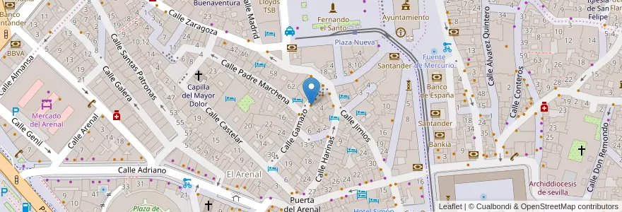 Mapa de ubicacion de Casa Moreno en España, Andalucía, Sevilla, Sevilla.