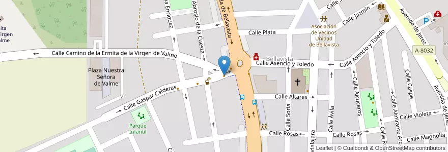Mapa de ubicacion de Casa Moreno "La Esquinita" en Spain, Andalusia, Sevilla, Seville.