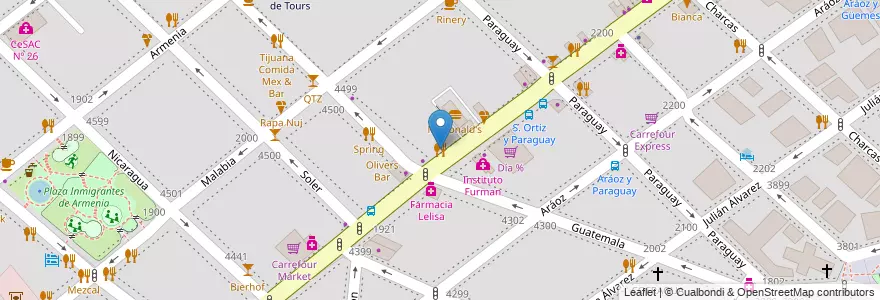 Mapa de ubicacion de Casa Munay, Palermo en アルゼンチン, Ciudad Autónoma De Buenos Aires, ブエノスアイレス, Comuna 14.