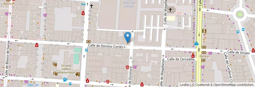 Mapa de ubicacion de Casa Mundi en スペイン, マドリード州, Comunidad De Madrid, Área Metropolitana De Madrid Y Corredor Del Henares, Madrid.