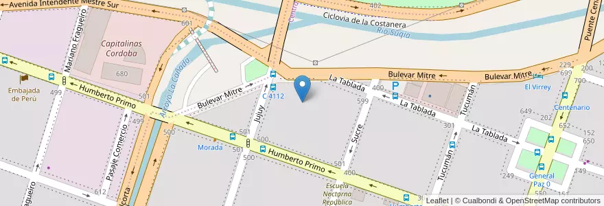 Mapa de ubicacion de Casa Naranja en Argentinië, Córdoba, Departamento Capital, Pedanía Capital, Córdoba, Municipio De Córdoba.