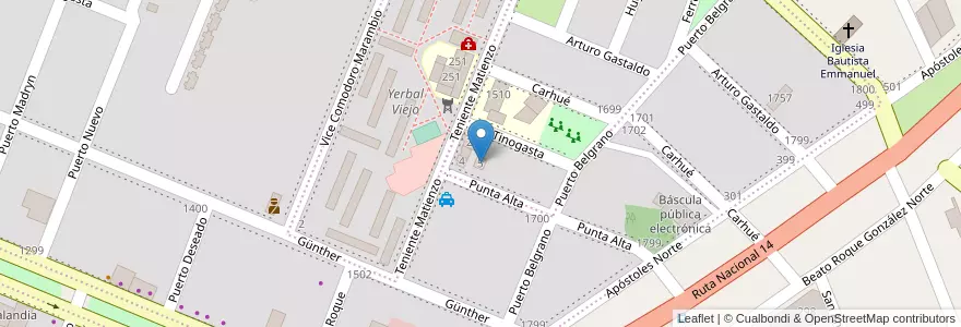 Mapa de ubicacion de Casa Nº 5, Barrio Docente en アルゼンチン, ミシオネス州, Departamento Oberá.