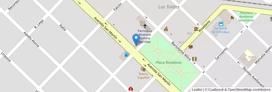 Mapa de ubicacion de Casa Nova en آرژانتین, استان بوئنوس آیرس, Partido De General Viamonte, Los Toldos.