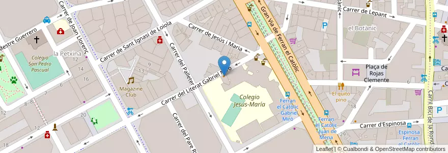 Mapa de ubicacion de Casa Nuria en İspanya, Comunitat Valenciana, València / Valencia, Comarca De València, València.