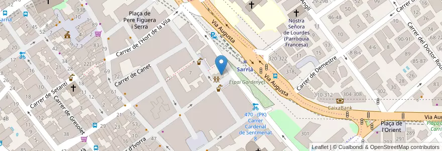 Mapa de ubicacion de Casa Orlandai en Spagna, Catalunya, Barcelona, Barcelonès, Barcelona.
