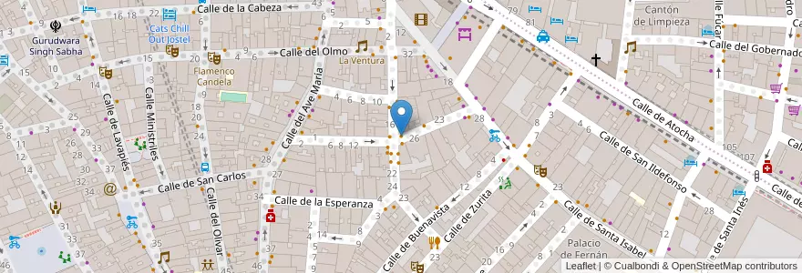 Mapa de ubicacion de Casa Pachuco en إسبانيا, منطقة مدريد, منطقة مدريد, Área Metropolitana De Madrid Y Corredor Del Henares, مدريد.