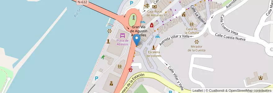 Mapa de ubicacion de Casa Pachy en İspanya, Asturias, Asturias, Ribadesella.