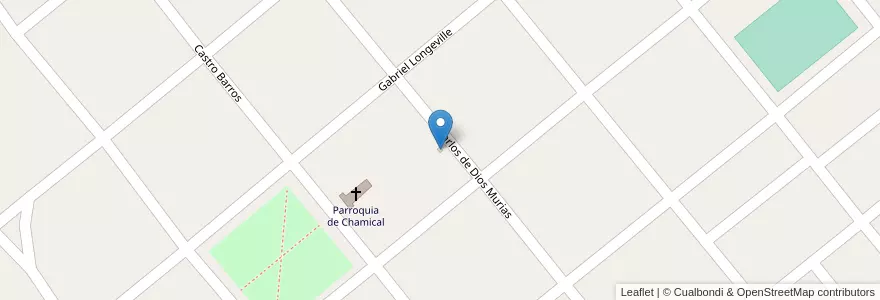 Mapa de ubicacion de Casa Parroquial en アルゼンチン, ラ・リオハ州, Departamento Chamical, Chamical.