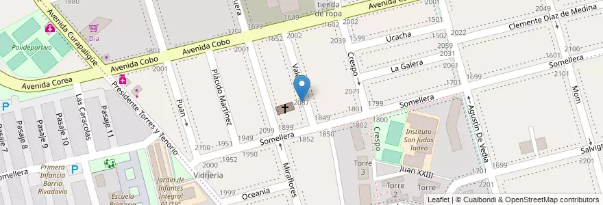 Mapa de ubicacion de Casa Parroquial, Parque Chacabuco en Argentinië, Ciudad Autónoma De Buenos Aires, Comuna 7, Buenos Aires.