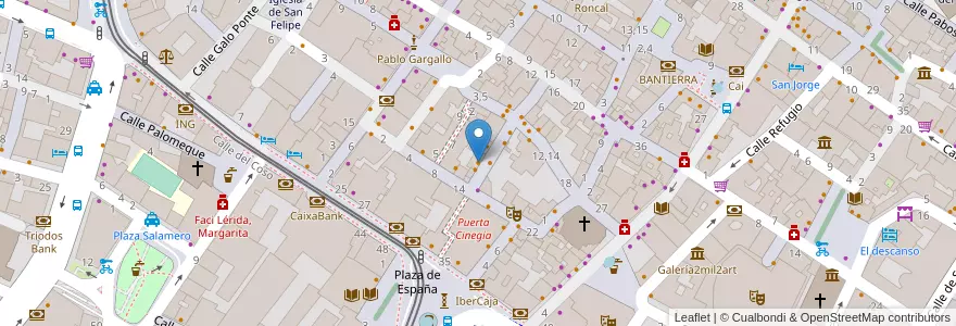 Mapa de ubicacion de Casa Pascualillo en 西班牙, Aragón, 萨拉戈萨, Zaragoza, 萨拉戈萨.