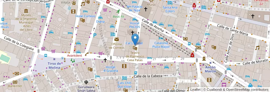 Mapa de ubicacion de Casa Patas en إسبانيا, منطقة مدريد, منطقة مدريد, Área Metropolitana De Madrid Y Corredor Del Henares, مدريد.