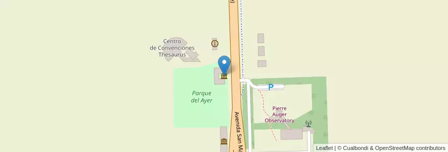 Mapa de ubicacion de Casa Patronal Estancia La Orteguina en アルゼンチン, チリ, メンドーサ州, Departamento Malargüe, Distrito Ciudad De Malargüe.