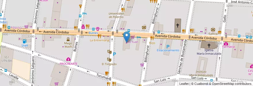 Mapa de ubicacion de Casa Pesqueira, Almagro en Arjantin, Ciudad Autónoma De Buenos Aires, Buenos Aires.